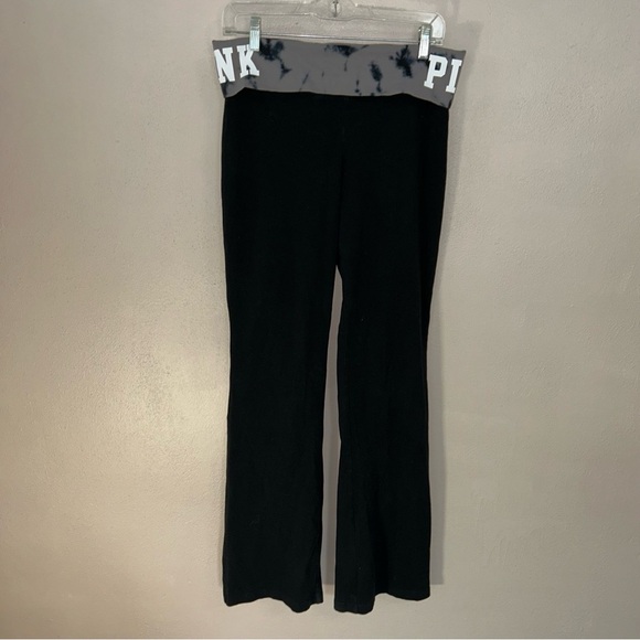 Victoria's Secret Pants - Victoria's Secret PINK y2k low rise gold over Black and Gray Yoga Pants